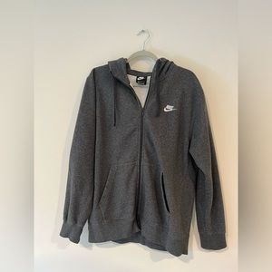 Nike gray zip up hoodie!